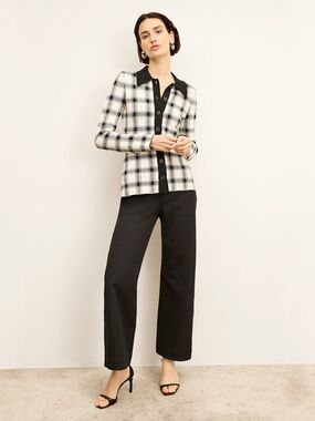 M.M.Lafleur $249 Retail The Lacie Top 365 Stretch Minimalist Bus Casual Size S